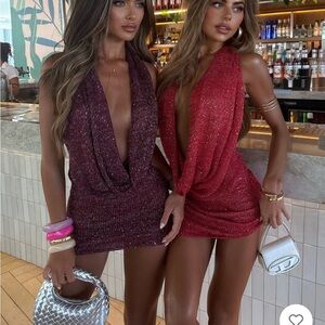 Elegant Red Sequin Dress